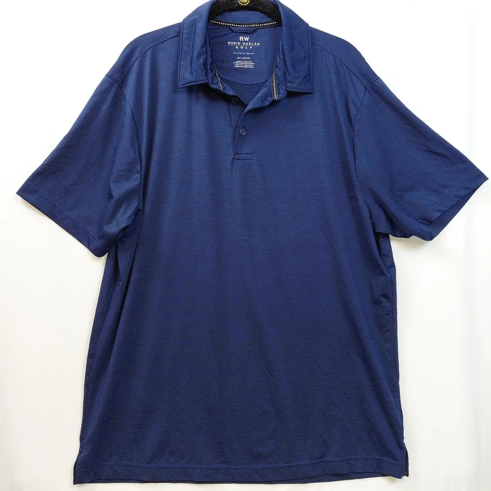 Rorie Whelan Golf Polo Men's Size Large‎  Navy Blue